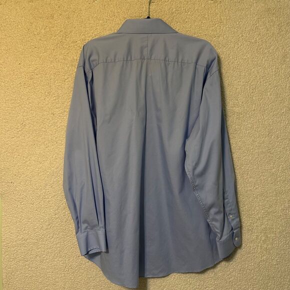 Nordstrom Men's Shop Classic Button Down Blue Size 18/35 Classic Fit - Picture 7 of 10